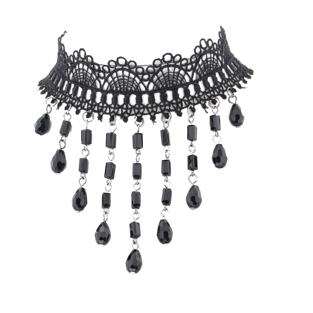 Zac's Alter Ego - Lace With Chains & Attachments Foulard - Noir
